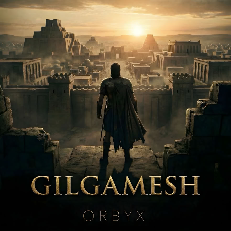 ORBYX Album Cover The Long Quiet – Original Cinematic Score featuring a father and daughter in a desolate landscape.